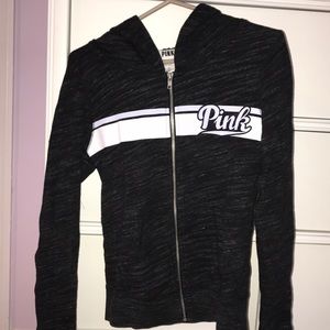 PINK black and grey zip up